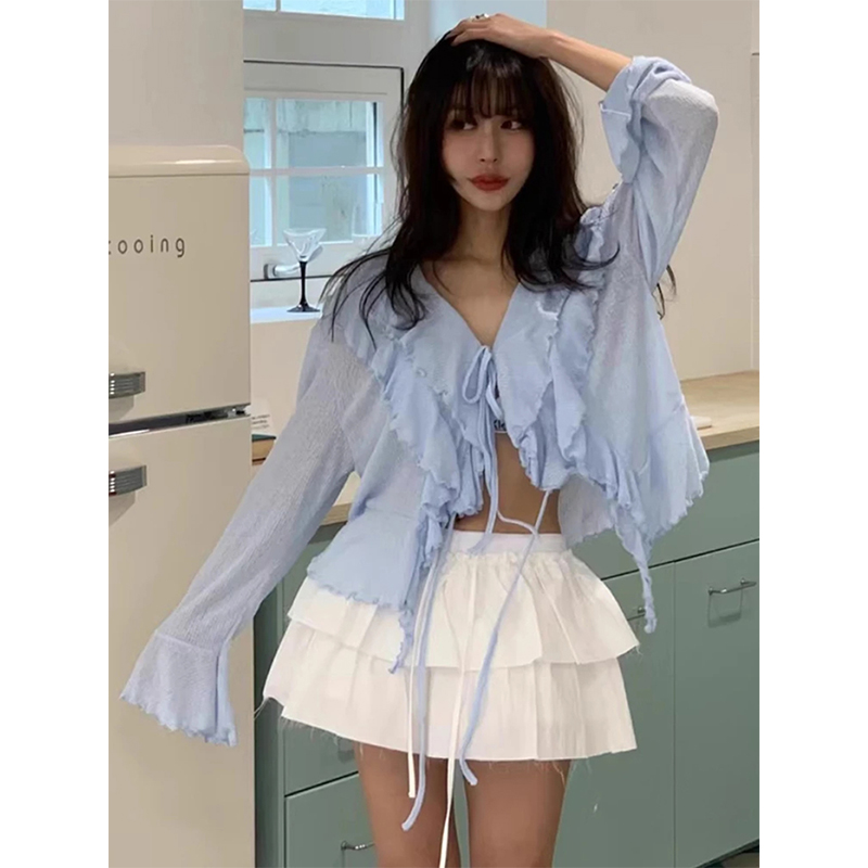 Street Fashion In Korea - MEXZT recadrée chemises blanches femmes mode