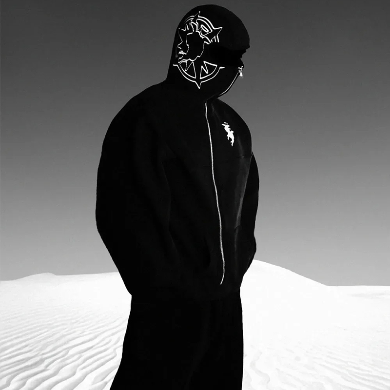 Street Fashion Websites - Sweat à capuche à manches longues