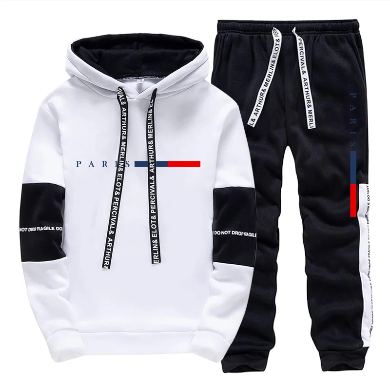 Street Fashion Men - Ensemble Homme/Haut à Capuche/Pantalon – Mode