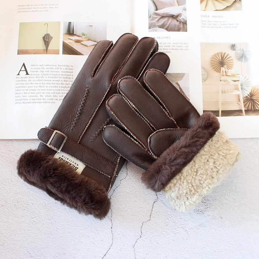 Gants en fourrure de mouton po - Street Fashion Gloves avis et prix