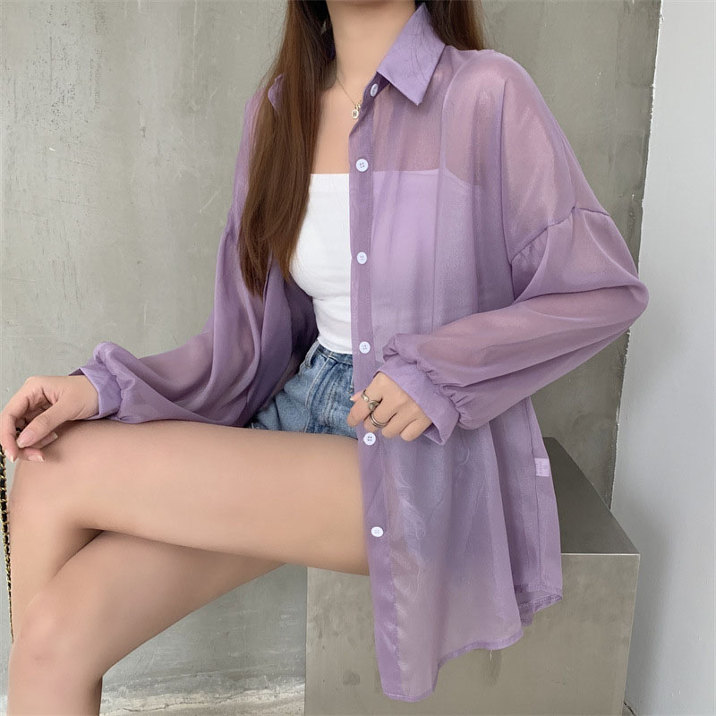 Chemisier en mousseline transp - Street Fashion In Korea avis et prix