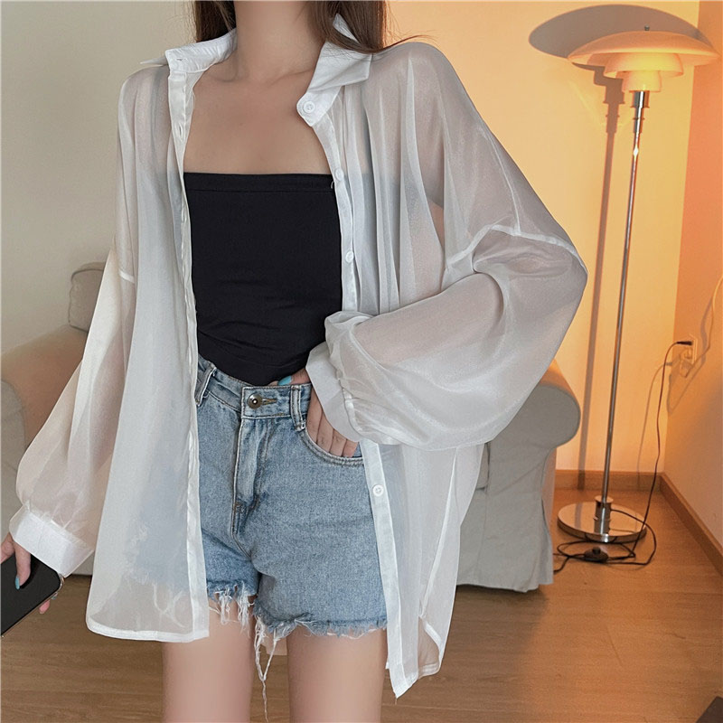 Chemisier en mousseline transp - Street Fashion In Korea avis et prix