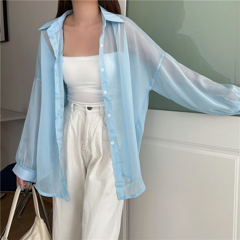 Chemisier en mousseline transp - Street Fashion In Korea avis et prix