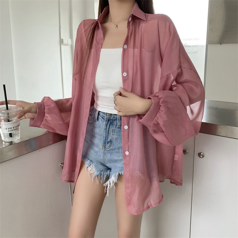 Chemisier en mousseline transp - Street Fashion In Korea avis et prix