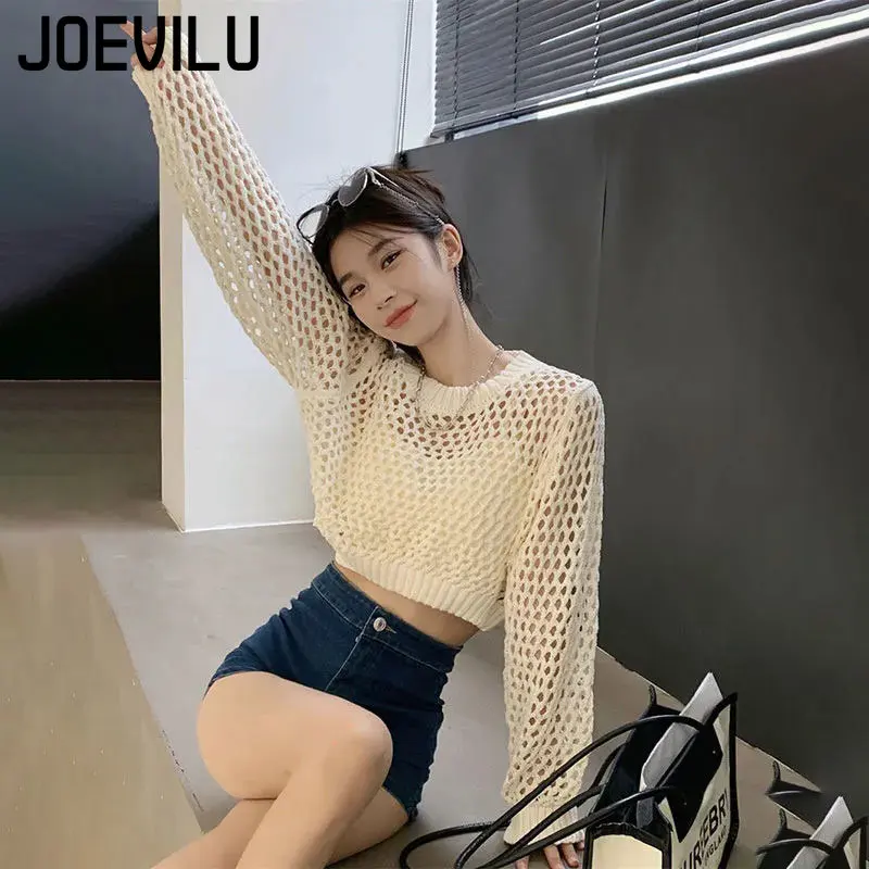 Haut court en tricot ajouré po - Street Fashion In Korea avis et prix
