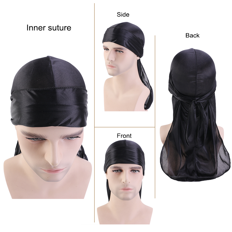 3 pièces/lot Long Durag soie S - Street Fashion Hats avis et prix