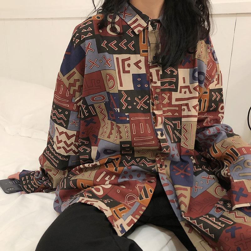 Chemisier Vintage Harajuku pou - Street Fashion In Korea avis et prix