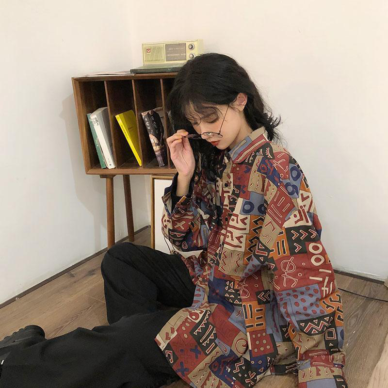 Chemisier Vintage Harajuku pou - Street Fashion In Korea avis et prix
