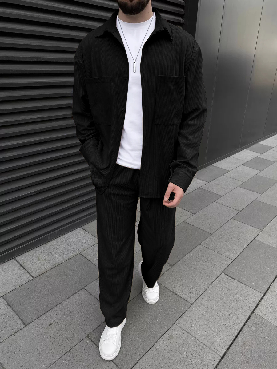 Ensemble deux pièces en velour - Street Fashion Men avis et prix