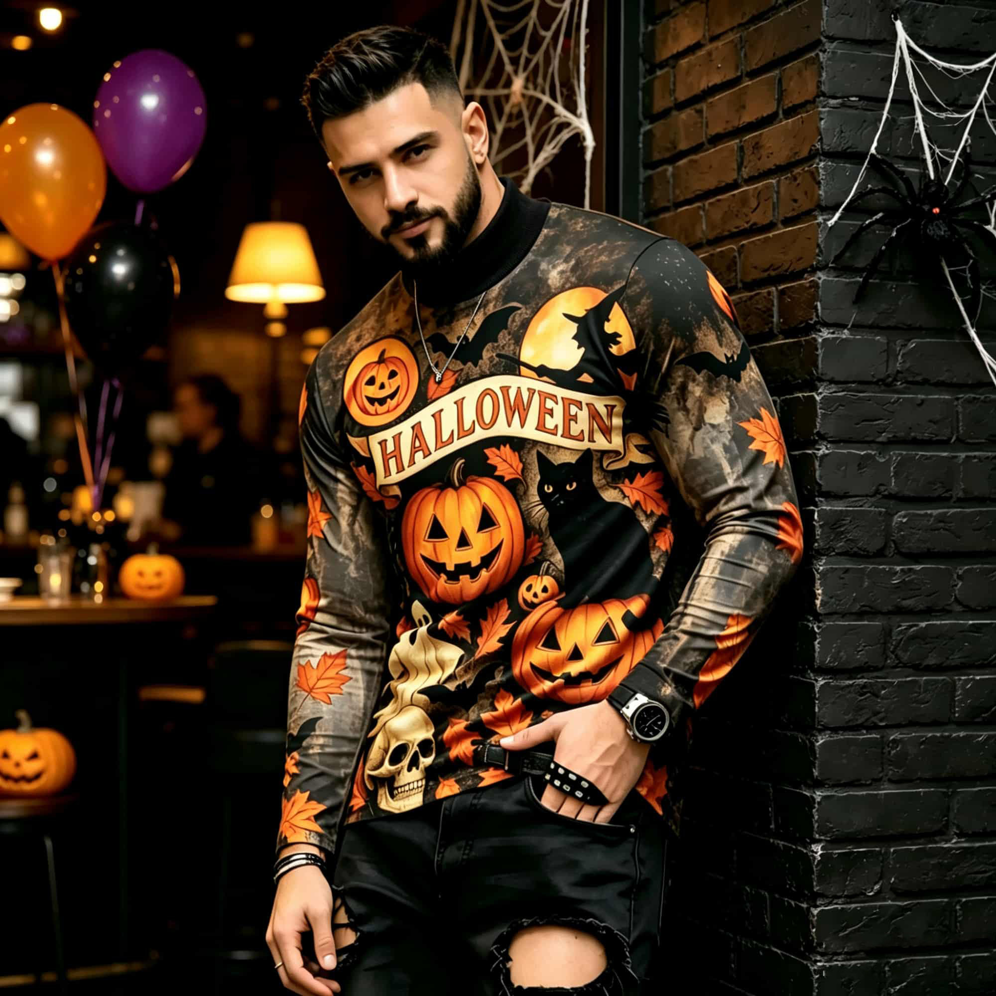 T-shirt à manches longues impr - Street Fashion Men avis et prix