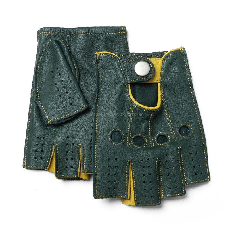 Gants Homme Demi-Doigt en Cuir - Street Fashion Gloves avis et prix